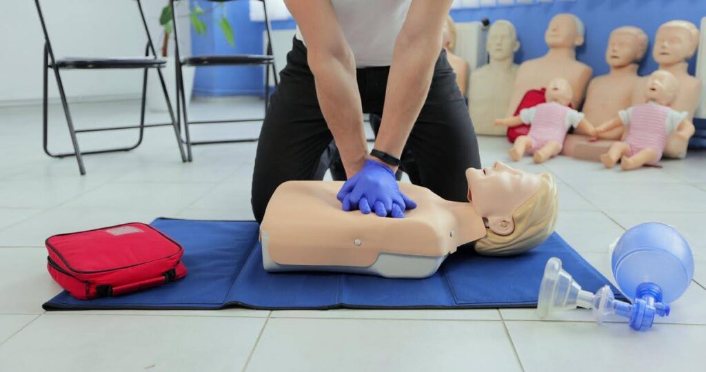 CTK Advisors overview of CNA training, showing hands-on CPR practice used in Certified Nursing Assistant programs for Illinois home care licensure requirements.
